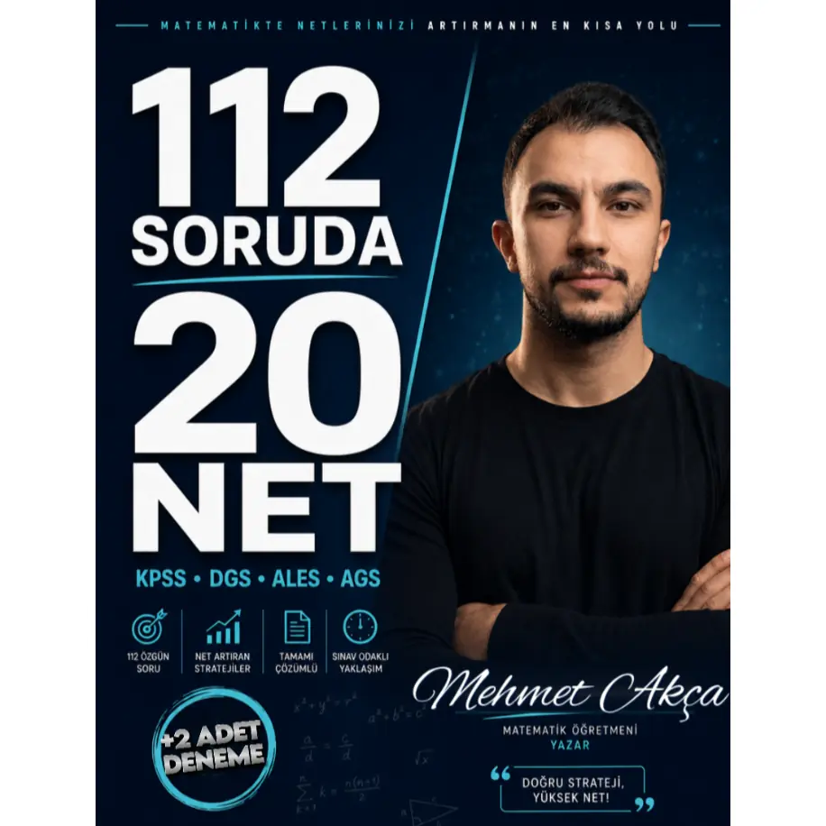 112 Soruda 20 Net | KPSS - DGS - ALES - AGS Soru Bankası (E-Kitap / PDF)